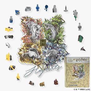 Puzzle Harry Potter - الرومانسية النفعية - أحجام A3 - الألغاز الخشبية للبالغين - 160 قطعة فريدة من نوعها - البضائع المرخصة رسميًا - 10.9 "× 13"