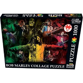 ألعاب Roller High Bob Marley: أحجية Jigsaw Collage 1000 ، حجم 19 '× 26'