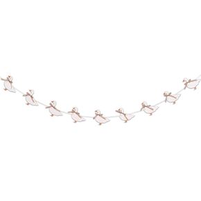Goose Theme Banner - Goose Baby Shower Garland,One Silly Goose Blue Gingham Style Birthday Decor,Farm Animal Themed Party Decorations(Goose Banner)