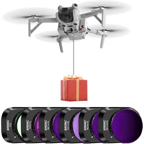 Mini 4 Pro Proild Packload Airdrop System Transport ، Filters ND Set 6 Pack CPL ، ND8/PL ، ND16/PL ، ND32/PL ، ND64/PL ، ND128/PL مرشح كثافة محايدة لـ DJI Mavic Mini 4 Pro Accessories