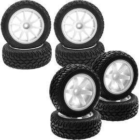 75mm/2.95'' Rubber Tires & Plastic Wheel Rims 12mm Hex & 75mm/2.95'' Rubber Tires & Plastic Wheel Rims 12mm Hex w/Foam