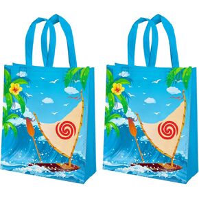 20 Pcs Cartoon Party Favor Bags,Reusable Ocean Girl Gift Non-woven Bags with Handles for Ocean Girl Party Decorations