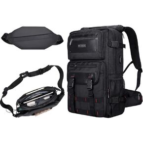 WITZMAN Carry On Travel Backpack for Men Duffle Bags Fit for Laptop Airline Approved Backpack and Nylon Sling Bag Travel Crossbody Bag Waterproof Casual Hiking Daypack