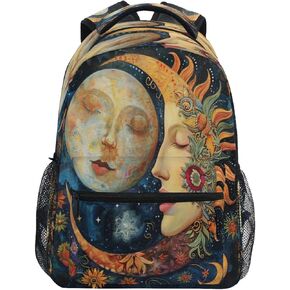 Large Capacity Sun Moon Boho Backpacks for Children and Adults with Padded Straps For Travel Sport Hiking Laptop Lightweight Gifts