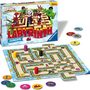 Ravensburger - Spidey and His Amazing Friends Labyrinth Junior Game | Engaging Brain Teaser for Kids | Interactive Puzzle Game | Ideal Gift for Boys and Girls Aged 4+