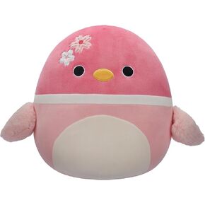 Squishmallows الأصلي مقاس 11 بوصة Sonja Pink Mallard بطة مع Sakura Flowers - Jazwares Plush الرسمية