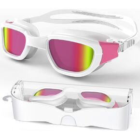 Swimming Goggles, Anti-Fog Swim Goggles, Polarized UV Protection Adult Goggles, Pool Goggles for Men Women