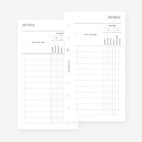 الشخص الشخصي مخطط Inbox Insert Agenda إعادة ملء في Filofax Personal ، LV MM بحجم 6 أجندات حلقة ، 3.75 × 6.75