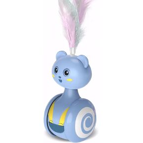 لعبة Cat Toys Feather Toy ، ستتحرك دفعة لطيفة للأمام ، وتضايق القطط ولعبًا تفاعليًا ولعبًا لطيفًا للقطط وألعاب القطط المضحكة ،