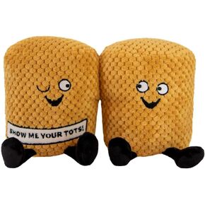 Tater Tot Plushie - Show Me Your Tots! Sassy Tater Tot Potato Plush, Perfect Potato Themed Gift, Food Plush Toy for Gifting