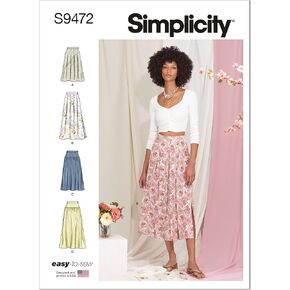 Simplicity Misses 'Skirt Seup Pattern Kit ، الكود S9472 ، الأحجام 16-18-20-22-24 ، متعدد الألوان ، متعدد الألوان