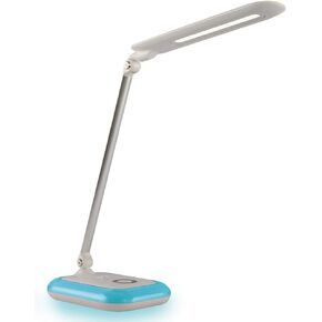 OttLite Glow LED Desk Lamp with USB Charging Port - Portable, Adjustable, Desk Light,White