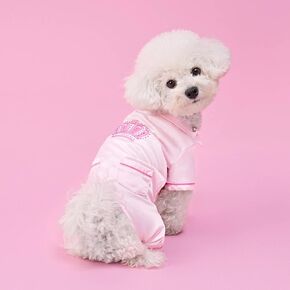 بيجامات الساتان الحريري الحريري للكلاب والقطط - أسود - صغير/صغير pet pjs
