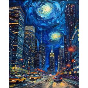 Phantasyart Moon Paint حسب عدد البالغين ، والرسم مع أرقام للبالغين ، وطلاء البحيرة الجبلية حسب القماش للبالغين ، ومجموعة الطلاء الزيتية DIY مثالية للهدايا وديكور الجدار المنزلي 16 × 20 بوصة