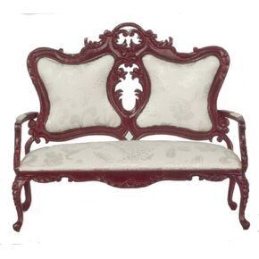 Dollhouse Miniature Mahogany Victorian Parlor Sofa