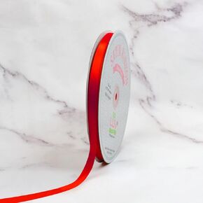 الأفكار الإبداعية PSF0308-250 شريط ساتان صلب ، 3/8 "من 100 ياردة ، أحمر