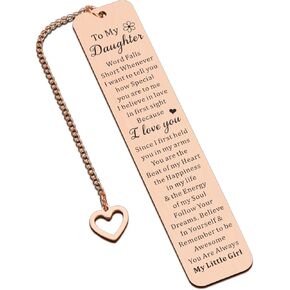 Easter Basket for Daughter Teen Girls, College Girls Easter Gifts, Daughter Bookmark, Daughter Gifts from Mom, Birthday Gifts for Daughter Stepdaughter Grown Daughter, Bonus Daughter Gifts