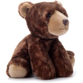 The Petting Zoo Brown Bear Stuffed Animal, Gifts for Kids, Wild Onez Zoo Animals, Brown Bear Plush Toy 9 inches
