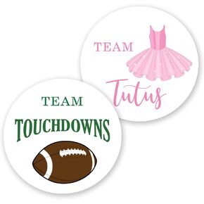 2 "Round Rounddown أو Tutus Sense Confls - 40 ملصقات (20 من كل تصميم)