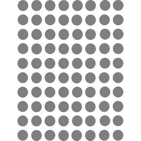 Blackdreams® 1800pcs 12mm (0.5 بوصة) نقاط ملصق دائرة دائرية دائرة فارغة لاصق (رمادي)