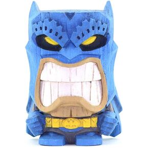 Cryptozoic Entertainment Batman Teekeez Figure - 2.62 بوصة قابلة للتكديس الشكل - جمالية منحوتة خشبية