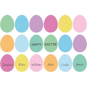 Whaline 54Pcs Easter Bunny Cutouts Colorful Rabbit Shape Paper Cutting with 100Pcs Glue Points Spring Assorted Bulletin Board Decor for DIY Craft Art School Home Party Favor in Saudi Arabia