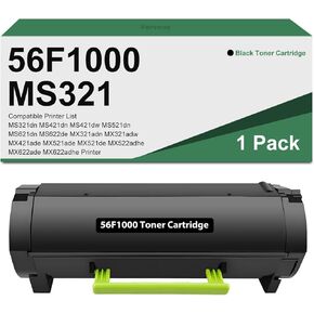 Remanufactured 56F1000 High Yield Toner Cartridge Compatible for Lexmark 56F1000 Toner Cartridge for MS321 MS621dn MS321dn MS421dn MX321adw MX521ade MX522adhe MS521dn MX622adhe (1-Pack, Black)