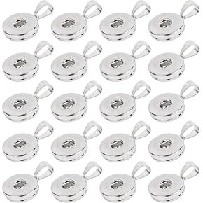 Framendino, 20 Pack 18mm Hang Snap Base Pendants Charms Metal Alloy Button for Interchangeable Snaps Bracelets Necklaces Jewelry Making