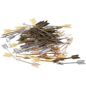 80Pcs Arrowhead Charms Antique Silver Alloy Arrow Charms Pendants Mixed Color for Jewelry Making or DIY Crafts