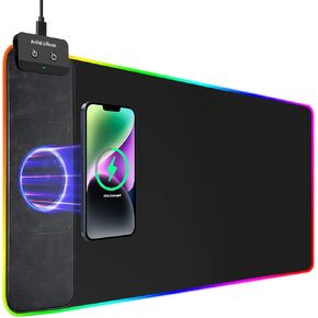 لوحة فأر ألعاب الشحن اللاسلكية-وسادة الماوس RGB 10W ، 31.5 "x15.7".