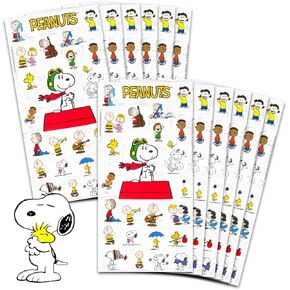 Peanuts Party Forms for Boys & Girls Bundle ~ 12 Pack Charlie Brown Sticker Sheets for Kids Birthday Party Goodie Bags | مجموعة لوازم الحفلات Snoopy
