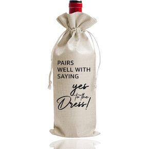 DOI-LANEE Bride Gifts Wine Bag, Present for Brides from Bridesmaid, Mr and Mrs Wedding Gift, Wine Bag for Bestie Friend, Engagement Gift, Wedding Party Decorations