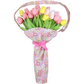زهرة حمل كيس الأزهار bouquet حقيبة الأزهار الناقلة لف الزهور الطازجة تسليم الرافعات التنفس الزهور حامل الحمل من سوق المزارعين أو حديقة حصاد لوازم الزهور