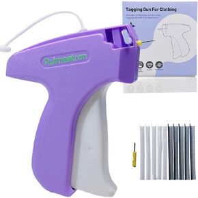 Tagging Gun for Clothing - Stitch Gun Kit with 2 Micro Needles & 1000 Black + 1000 White Mini Fasteners - Quick Fix Sewing & Label Tag Tool for Home & Business