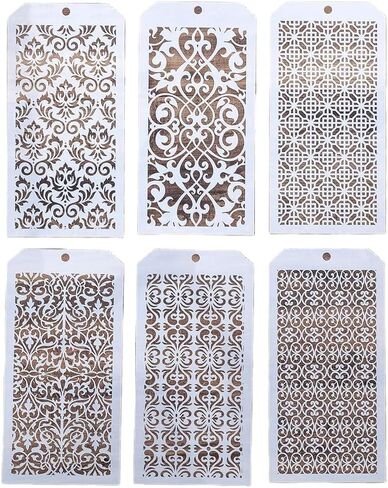 DIY Painting Drawing StencilsTemplate for DIY Painting on Furniture Wood Scrapbooking Art Projects, Reusable (Damask) in Saudi Arabia