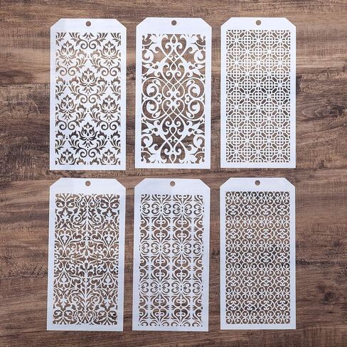 DIY Painting Drawing StencilsTemplate for DIY Painting on Furniture Wood Scrapbooking Art Projects, Reusable (Damask) in Saudi Arabia