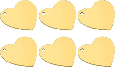 Patikil Heart Charm ، قلادة قلب ختم ختم الفراغات علامات الفولاذ المقاوم للصدأ علامات ختم فارغة قلادة لنقش الليزر in Kuwait