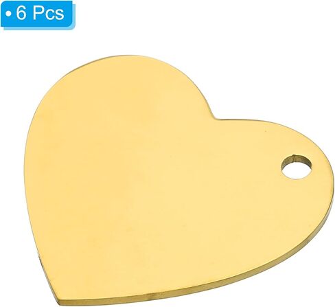 Patikil Heart Charm ، قلادة قلب ختم ختم الفراغات علامات الفولاذ المقاوم للصدأ علامات ختم فارغة قلادة لنقش الليزر in Kuwait