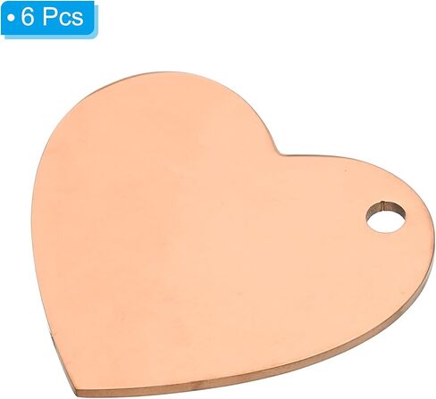 Patikil Heart Charm ، قلادة قلب ختم ختم الفراغات علامات الفولاذ المقاوم للصدأ علامات ختم فارغة قلادة لنقش الليزر in Kuwait