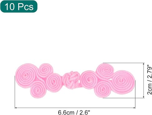 MECCANIXITY 10 Pairs Chinese Knots Frog Buttons Closure Black Sewing Buttons Fasteners for DIY Sewing Coats Cloak Sweater Bridal Costume Outfit,2.76x0.79 Inch in Saudi Arabia