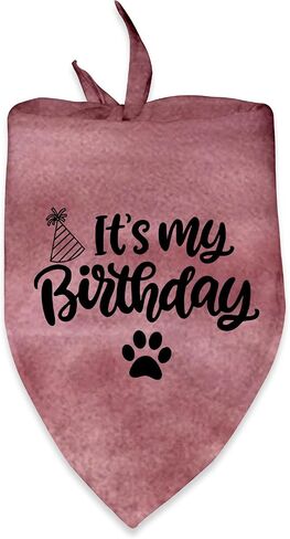 Dog Birthday Bandana Decorations Outfit It's My Birthday Pet Dog Pink Bandana Scarf Birthday Party Decorations Supplies Gifts for Dogs in Saudi Arabia