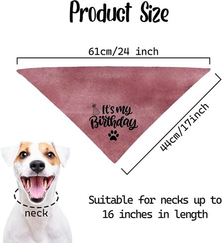 Dog Birthday Bandana Decorations Outfit It's My Birthday Pet Dog Pink Bandana Scarf Birthday Party Decorations Supplies Gifts for Dogs in Saudi Arabia