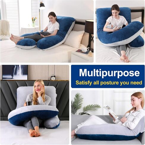 cauzyart Pregnancy Pillows for Sleeping U-Shape Full Body Pillow and Maternity Support - for Back, HIPS, Legs, Belly for Pregnant Women with Removable Bean Velvet Cover(Pink) in Kuwait