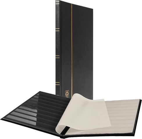 Lighthouse Hardcover Stamp Album Stockbook with 16 Black Pages, Blue, LS4/8 in Kuwait