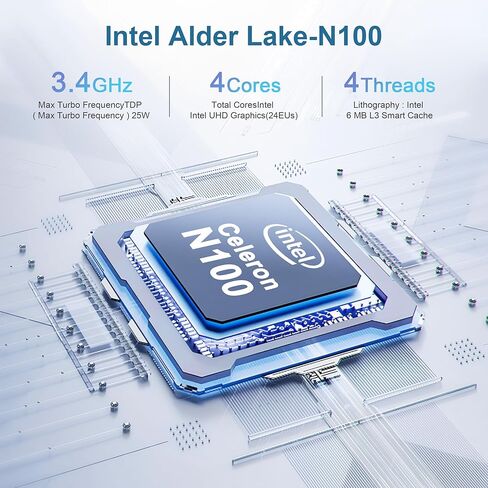 كمبيوتر ألعاب صغير P1، AMD Ryzen 7 5700U (8C/16T، حتى 4.3 جيجا هرتز) 32 جيجا DDR4 1 تيرابايت SSD أجهزة كمبيوتر صغيرة، قناة مزدوجة، شاشة ثلاثية 4K@60 هرتز، أجهزة كمبيوتر مكتبية صغيرة بسرعة 2500 ميجابت في الثانية LAN/WiFi 6E/Bluetooth 5.2 in Kuwait