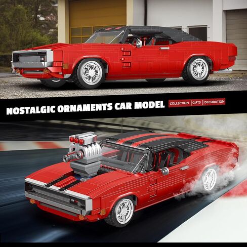 Mould King 10114 Classic Cars Building Kits, MOC Vintage Car Model Building Blocks Set, Gift for Kids Age 8+/Adult Collections Enthusiasts(1308+ Pieces, Static Version) in Saudi Arabia