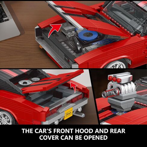 Mould King 10114 Classic Cars Building Kits, MOC Vintage Car Model Building Blocks Set, Gift for Kids Age 8+/Adult Collections Enthusiasts(1308+ Pieces, Static Version) in Saudi Arabia