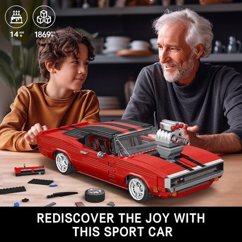 Mould King 10114 Classic Cars Building Kits, MOC Vintage Car Model Building Blocks Set, Gift for Kids Age 8+/Adult Collections Enthusiasts(1308+ Pieces, Static Version) in Saudi Arabia