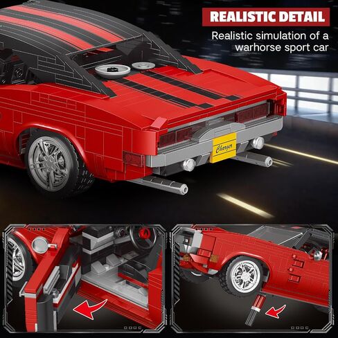 Mould King 10114 Classic Cars Building Kits, MOC Vintage Car Model Building Blocks Set, Gift for Kids Age 8+/Adult Collections Enthusiasts(1308+ Pieces, Static Version) in Saudi Arabia