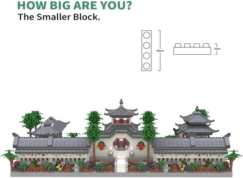 Architecture Chinese Style of Suzhou Garden,Set 1 Front Courtyard, Micro Block,Classical Famous Building Block Set,4222 PCS for Adults and Teens in Saudi Arabia